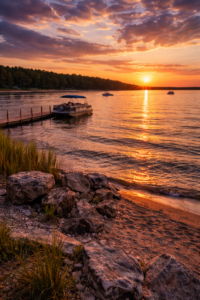 sunset over lake tawakoni